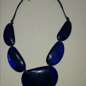 Style&Co Blue Resin Statement Necklace NWT